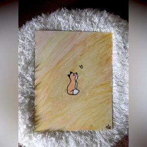 Fox & butterfly painting